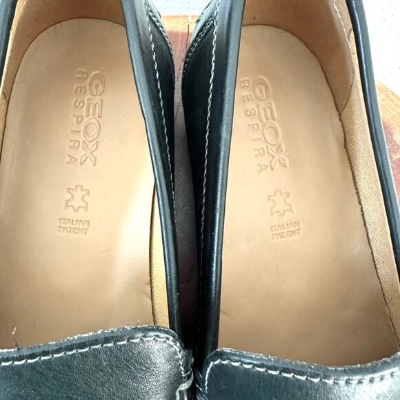 Geox Men’s Leather Loafers Slip-On, Italian Patent, Size 44, Excellent Condition - Picture 3 of 10